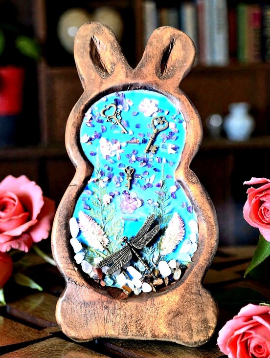 Hand Crafted Other - Hand Crafted , Wicked Worthy Wax, Bunny Hop wooden bowl candle